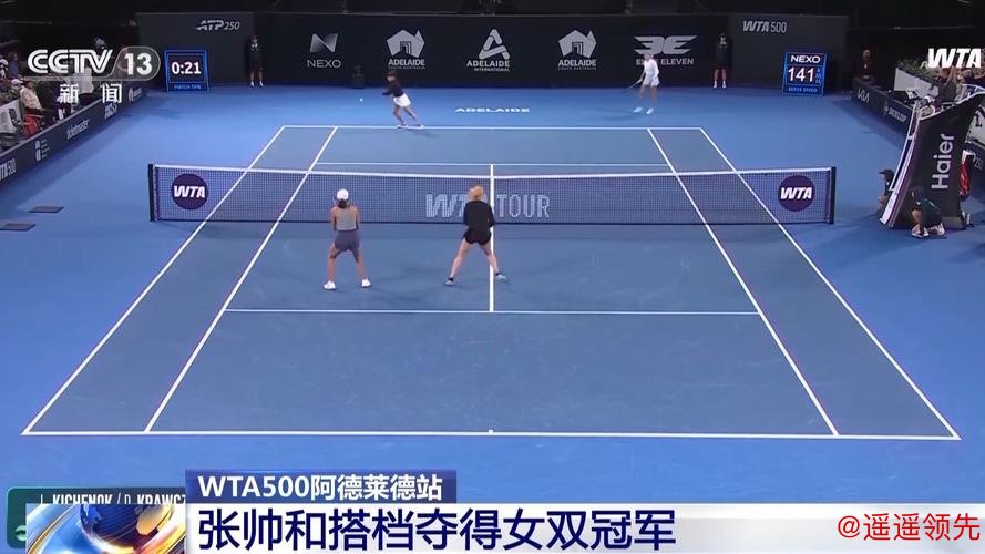 视频丨WTA500阿德莱德站：张帅和搭档夺得女双冠军