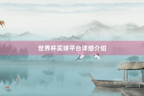 世界杯买球平台详细介绍